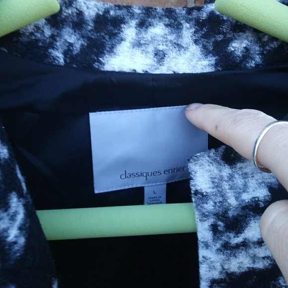 Classiques entier black white abstract wool jacket - Picture 4 of 8